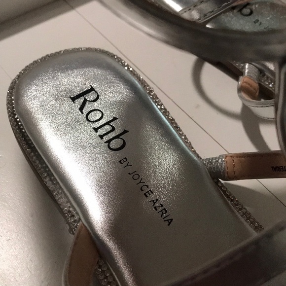 Rohb santini silver t strap bling flat sandals - Picture 10 of 10